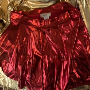 Women’s/ Girls metallic red skating skirts